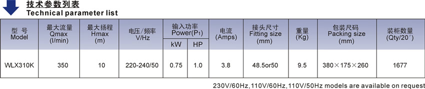 WLX系列歐洲款按摩浴缸泵